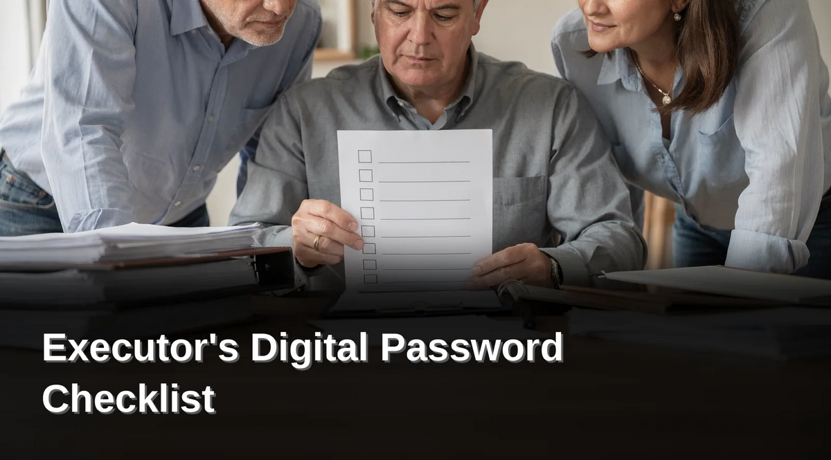 Digital Password Checklist for Executors