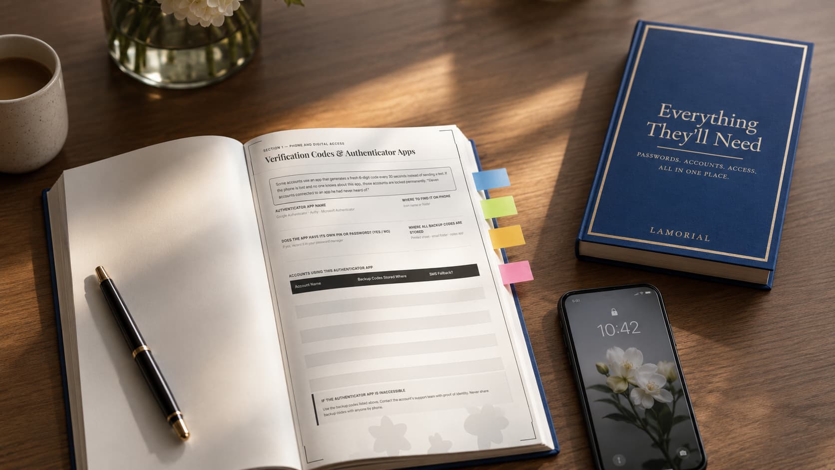 Family accessing accounts with planner