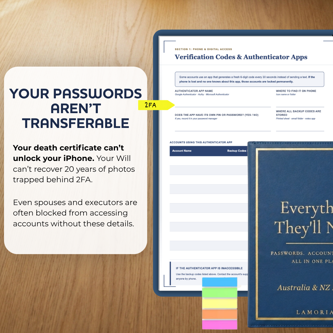 LAMORIAL™ End Of Life Planner & Journal (Australia/NZ Edition)