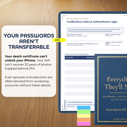 LAMORIAL™ End Of Life Planner & Journal (Australia/NZ Edition)