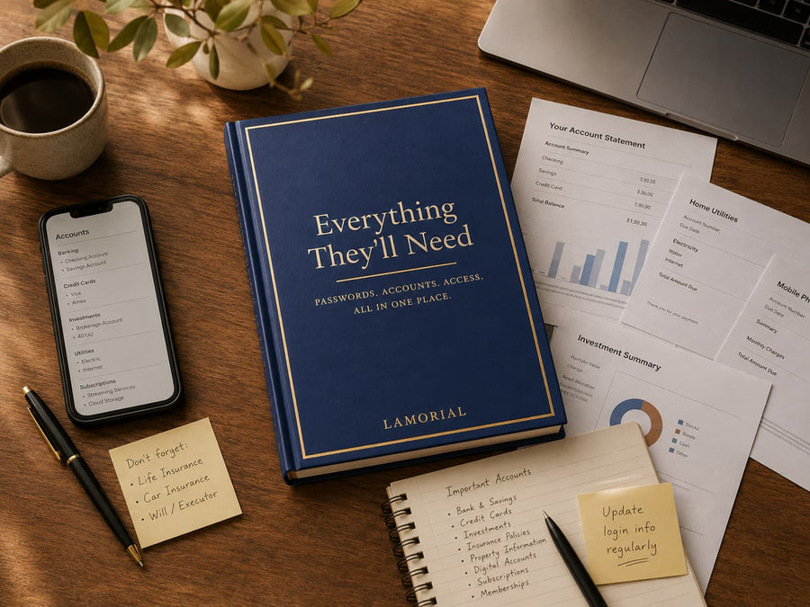 Lamorial planner and household account planning notes