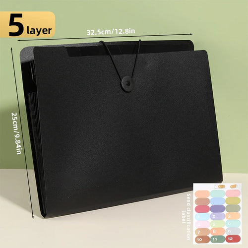 5-Layer A4 Document Storage Folder
